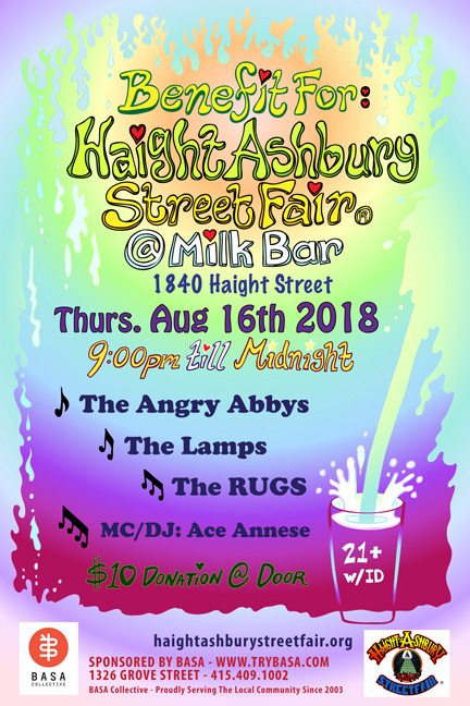 Haight Ashbury Street Fair Benefit at Milk Bar