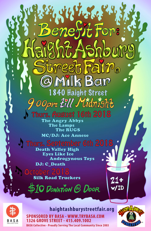 Haight Ashbury Street Fair Benefit at Milk Bar