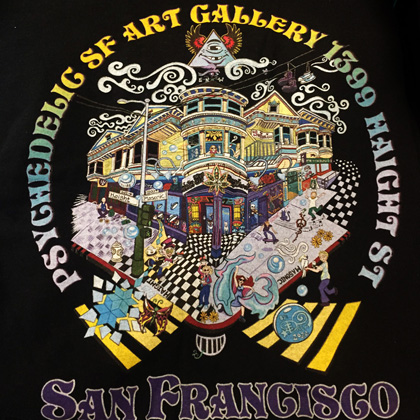 Psychedelic SF Gallery Black Shirt