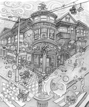 Psychedelic SF Gallery Drawing