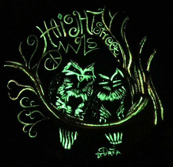 Haight Street Owls Glow in the Dark