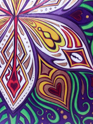 Saffron Mandala Close up Bottom