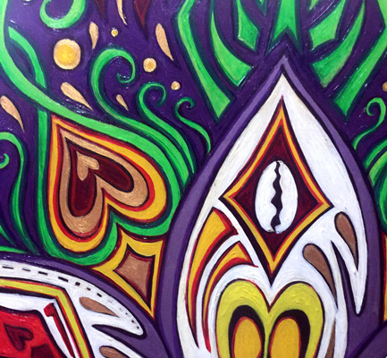 Saffron Mandala Close up Top